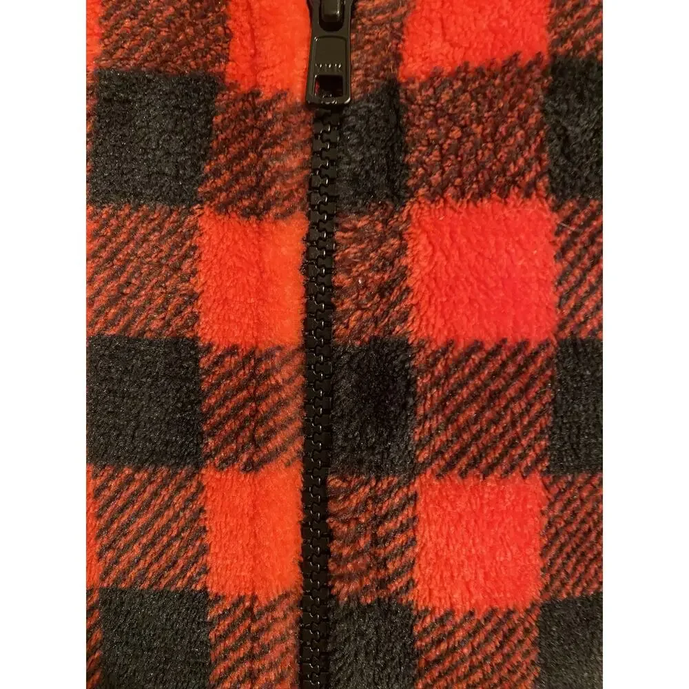 Little Blue House Red Plaid Hooded One Piece Size 2T